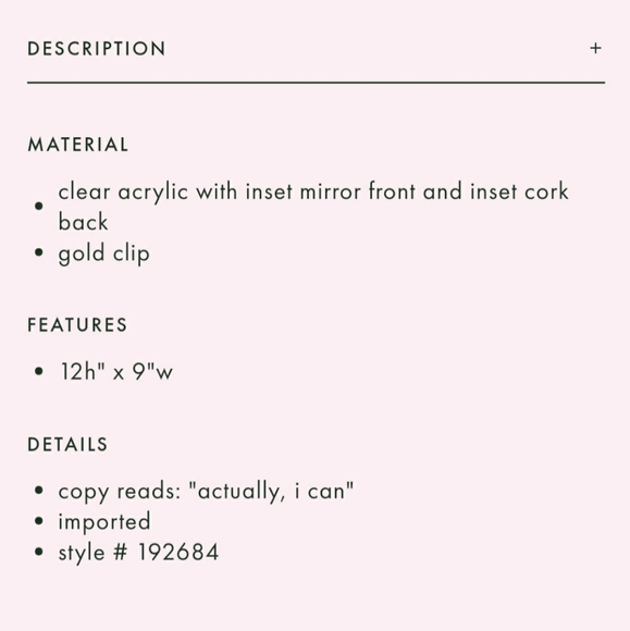 NWT! Kate Spade "Actually I Can" Clipboard - Picture 3 of 3